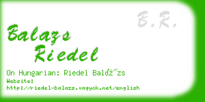 balazs riedel business card